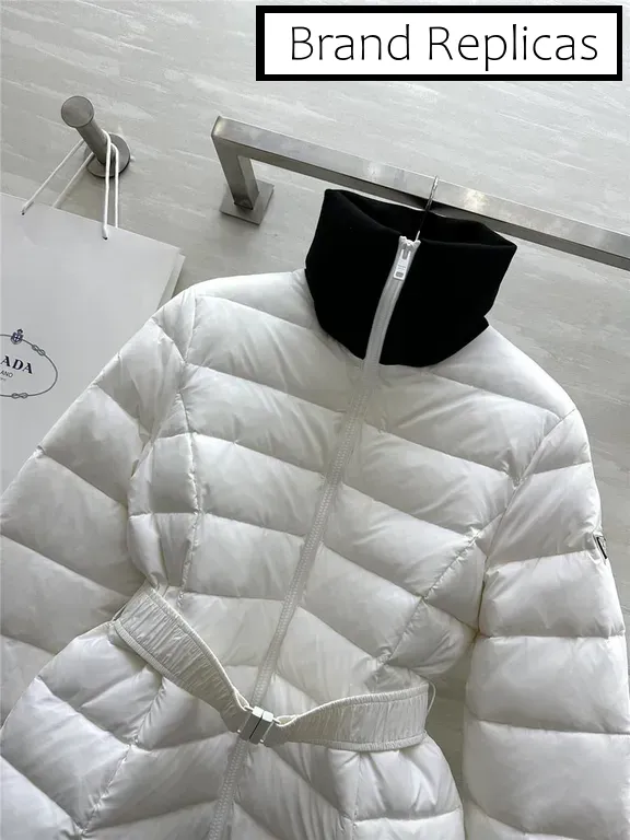 Prada waist lapel down jacket